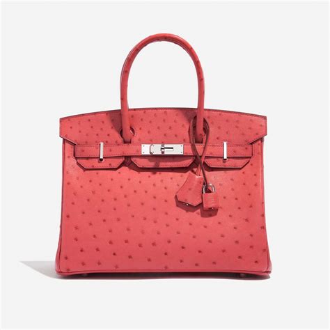 Hermès Birkin 30 Ostrich Bougainvillier 